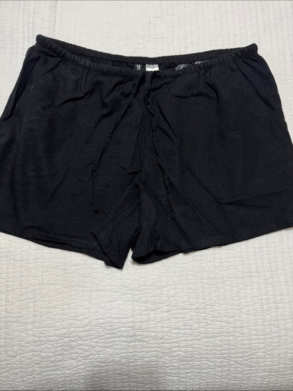 H&M Black Women's Drawstring Casual Lounge Shorts